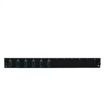 Priekšējais panelis EFB Elektronik SB-FP-S-6SC-D-V-OS2 — 1U, 6 SC duplekss, melns, 432×13×43.5 mm