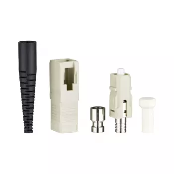 Šķiedru optikas savienotājs SC vīrietis EFB Elektronik 53206.21 – SC simplex vīrietis, bēšs/melns