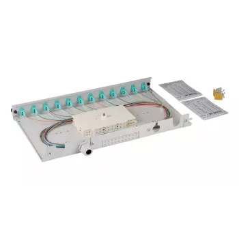 Patch panel EFB Elektronik BA71901L12OM3 1U LC OM3 Pelēks