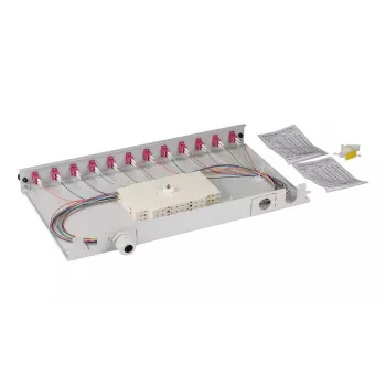 Patch panel EFB Elektronik BA71901L12OM4 1U LC OM4 Pelēks