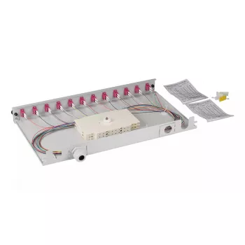 Patch panel EFB Elektronik BA71901L24OM4 1U LC OM4 Pelēks Metāla Rack Mount