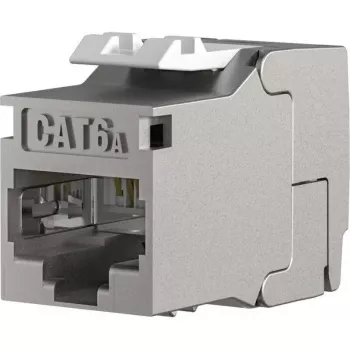 EFB Elektronik RJ45 Keystone Slimline/Shortbody Cat.6A, ekranēts, 29.2 mm, bezinstrumentu montāža