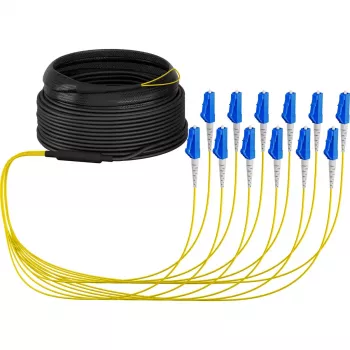 Šķiedru optikas kabelis EFB Elektronik O8342S10OS2 12x LC OS2 10 m Melns Zils Dzeltens