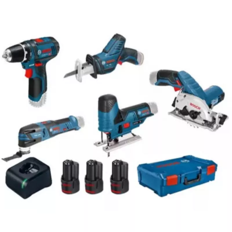 Bosch 0615A0017C 12V bezvadu 5 instrumentu komplekts ar XL-Boxx