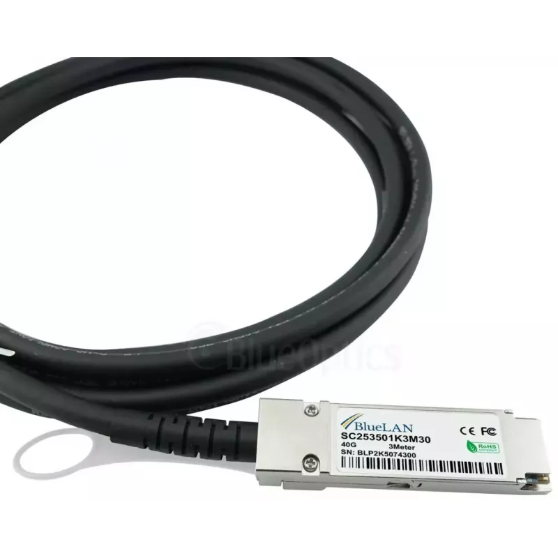 BlueOptics Q+BC0003-S+-BL InfiniBand/optiskais kabelis 3 m QSFP 4xSFP+