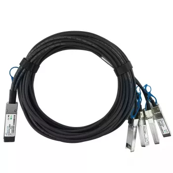 DAC kabelis BlueOptics DAC-QSFP28-4SFP28-25G-3M-BL 3m QSFP28 uz 4xSFP28