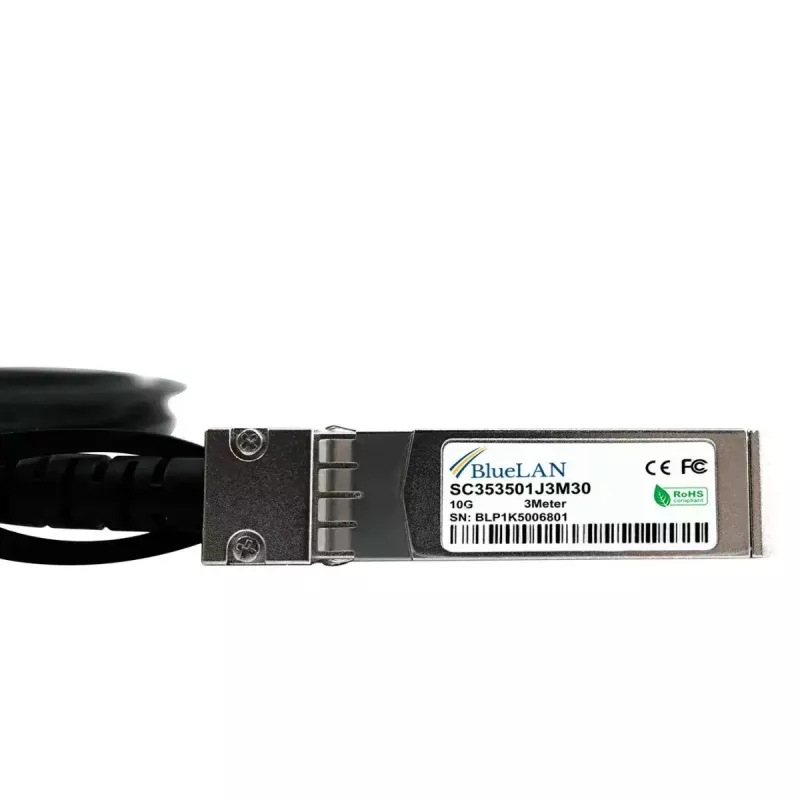 BlueOptics 10G-DACA-SFP1M-BL 1 m SFP+ vīriešu/vīriešu kabelis