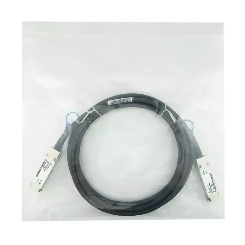 DAC kabelis BlueOptics FN-CABLE-QSFP28-1-BL QSFP28-QSFP28 InfiniBand 1 m Melns