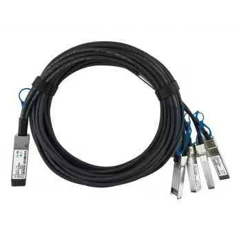 DAC kabelis BlueOptics 470-ABOS-BL 2m QSFP28 uz 4x SFP28 Melns