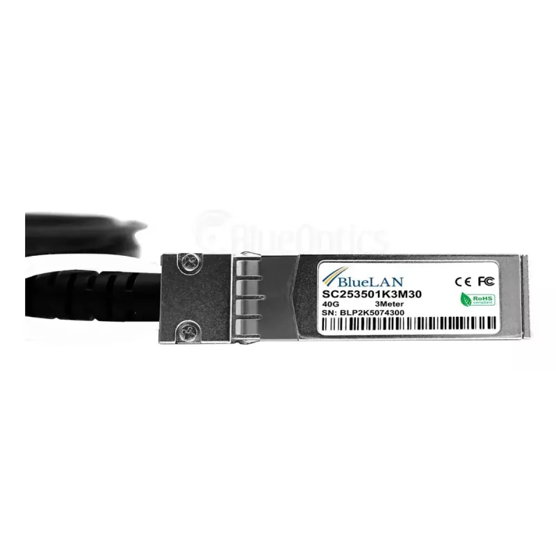 Tīkla kabelis BlueOptics JG330A-BL QSFP 4 x SFP+ InfiniBand 3 m Melns