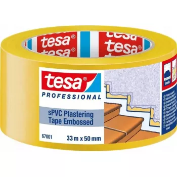 Apmetuma lente Tesa 67001 33 m x 50 mm reljefaina dzeltena