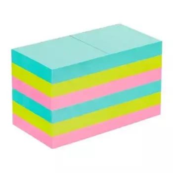 Pašlīmējošās piezīmju lapiņas Post-It 3M 622-12SS-COS, kvadrātveida 47.6×47.6 mm, 90 lapas, zila/zaļa/rozā