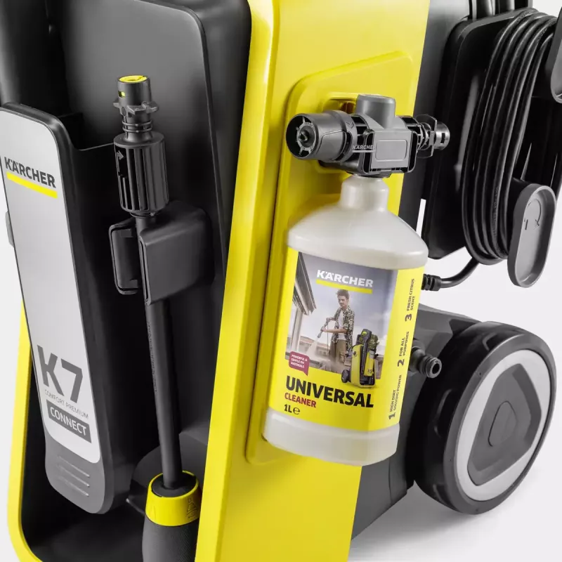 Karcher K 7 Comfort Premium Connect augstspiediena mazgātājs — 180 bar, 600 l/h, 3000 W, PremiumFlex šļūtene 10m, Bluetooth Smart