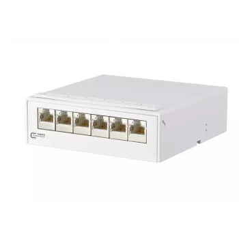 METZ CONNECT 130862-21-E sadales panelis (Cat6, RJ-45, 10 Gigabit, balts)