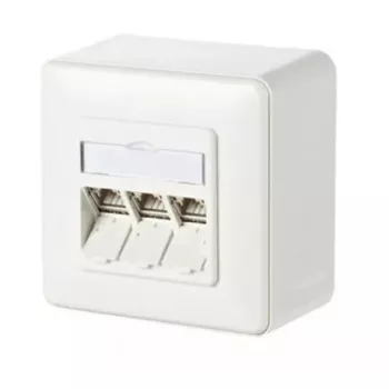 Metāla kontaktligzda RJ-45 METZ CONNECT 130B11D30002-E Balta