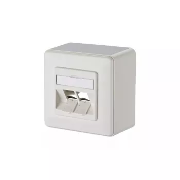 METZ CONNECT 130B10D20002-E Virsmas kontaktligzda 2 x RJ-45 Balta