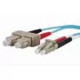 Optiskās šķiedras kabelis METZ CONNECT 151J1EOJO10E 2x SC–2x LC OM3 1 m Aqua
