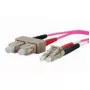 Šķiedru optikas kabelis METZ CONNECT 151S1EOJO10E 2x SC 2x LC OM4 1 m Rozā