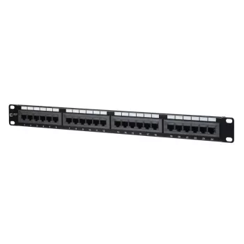 MetzConnect 130A08-AP29-E 24-portu RJ-45 Cat5e 1U melns sadales panelis