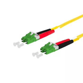Šķiedru optikas kabelis METZ CONNECT 151P1JAJA50E LC/APC OS2 5 m Dzeltens