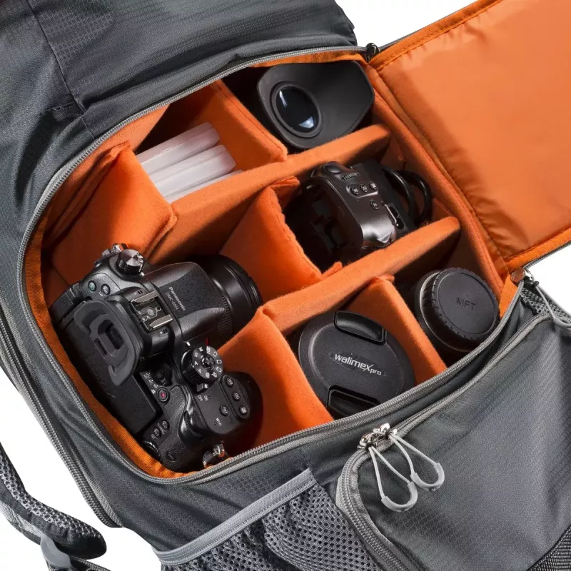 Fotopārvadāšanas mugursoma Mantona ElementsPro 40 Pelēka Oranža