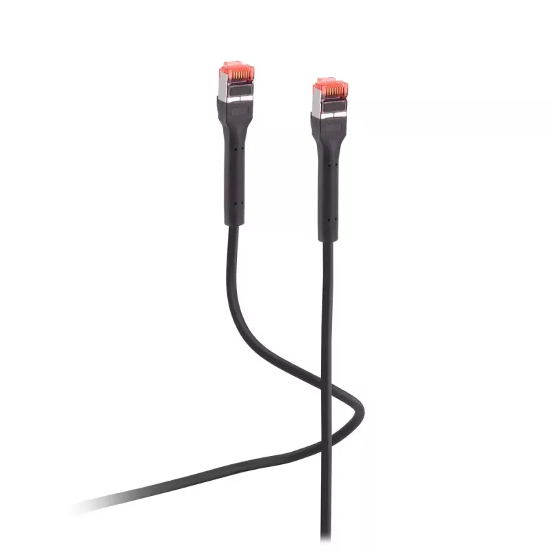 Tīkla kabelis Flexline FL31-29075 — Cat6a U/FTP (STP), 10 m, RJ-45 uz RJ-45, melns