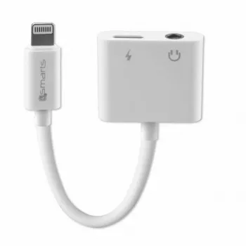 4smarts 468673 Pārejas adapteris Lightning–Lightning un 3,5 mm, balts