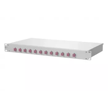 Patch panel METZ CONNECT 1502577512-F 1U LC savienotāji Balts Alumīnijs Tērauds