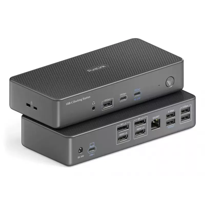 Doku klēpjdatoram PureLink VL-D210DL USB 3.2 Gen 2 Type-C Pelēka 96W