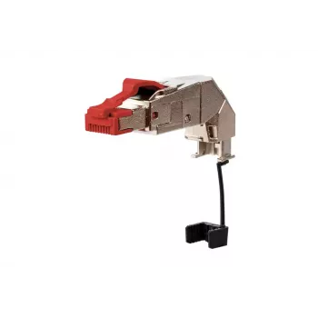 METZ CONNECT 25G RJ45 lauka spraudnis pro 360 sarkans vīrišķais bez halogēniem