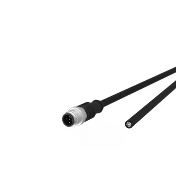 Sensora/Aktuatora kabelis METZ CONNECT 142MDA10020 M12 vīrišķais standarta 2 m melns