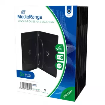 DVD futrālis MediaRange BOX35-3 Melns 3 diskiem