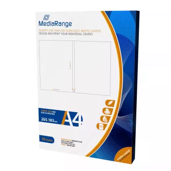 MediaRange MRINK122 Matēts A4 papīrs 50 loksnes, 130 g/m², balts