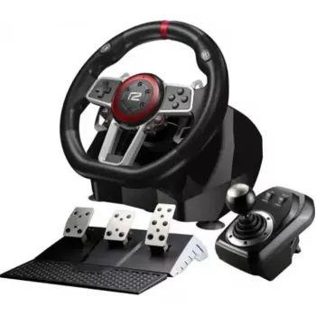 Racing stūre ready2gaming Multi System Racing Wheel Pro R2GRACINGWHEELPRO — force feedback, stūres loka, pedāļi iekļauti