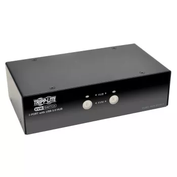 2 portu DisplayPort KVM slēdzis ar audio un USB 3.0 centrmezglu EATON B004-DPUA2-K — DisplayPort, USB tastatūra/pelīte, 2560×1600, 1,2 m kabeļi