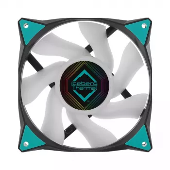 Dzesētājs Iceberg Thermal IceGALE ARGB 12 cm Melns