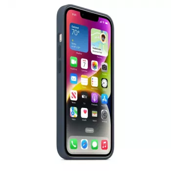 Apple iPhone 14 Silikona Maciņš MagSafe Storm Blue