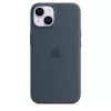 Apple iPhone 14 Silikona Maciņš MagSafe Storm Blue
