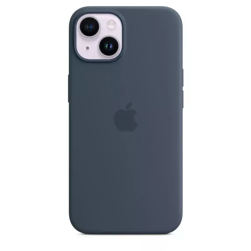 Apple iPhone 14 Silikona Maciņš MagSafe Storm Blue