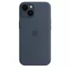 Apple iPhone 14 Silikona Maciņš MagSafe Storm Blue
