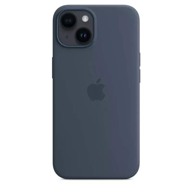 Apple iPhone 14 Silikona Maciņš MagSafe Storm Blue