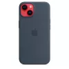 Apple iPhone 14 Silikona Maciņš MagSafe Storm Blue