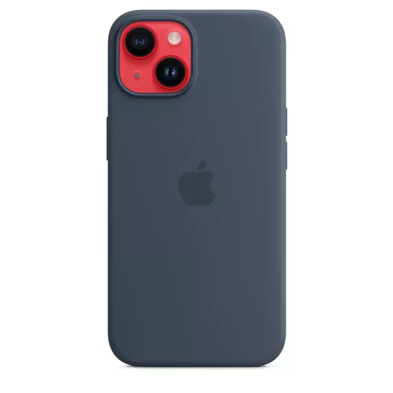 Apple iPhone 14 Silikona Maciņš MagSafe Storm Blue