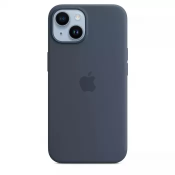 Apple iPhone 14 Silikona Maciņš MagSafe Storm Blue
