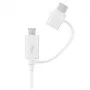 USB kabelis Samsung EP-DG930 1.5m USB A USB C/Micro-USB B Balts
