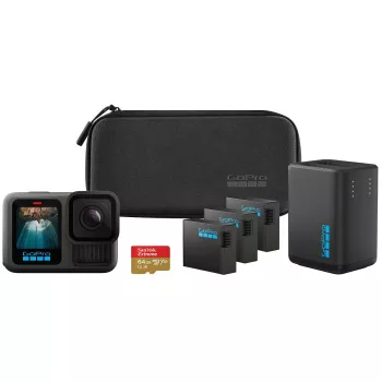Action kamera GoPro HERO13 Black Power Bundle — 5.3K Ultra HD, 240 kadri/s, 27.6 MP, 177° redzes lauks