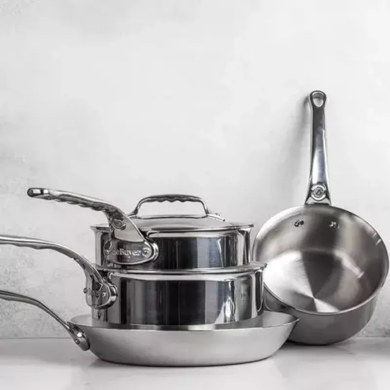 De Buyer Affinity katls ar vāku, 28 cm, nerūsējošais tērauds