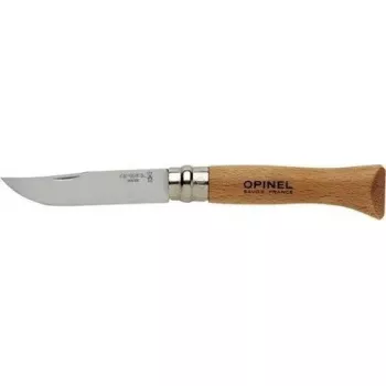 Kabatas nazis Opinel No. 06 nerūsējošais tērauds — salokāms asmens 6 cm, koka rokturis