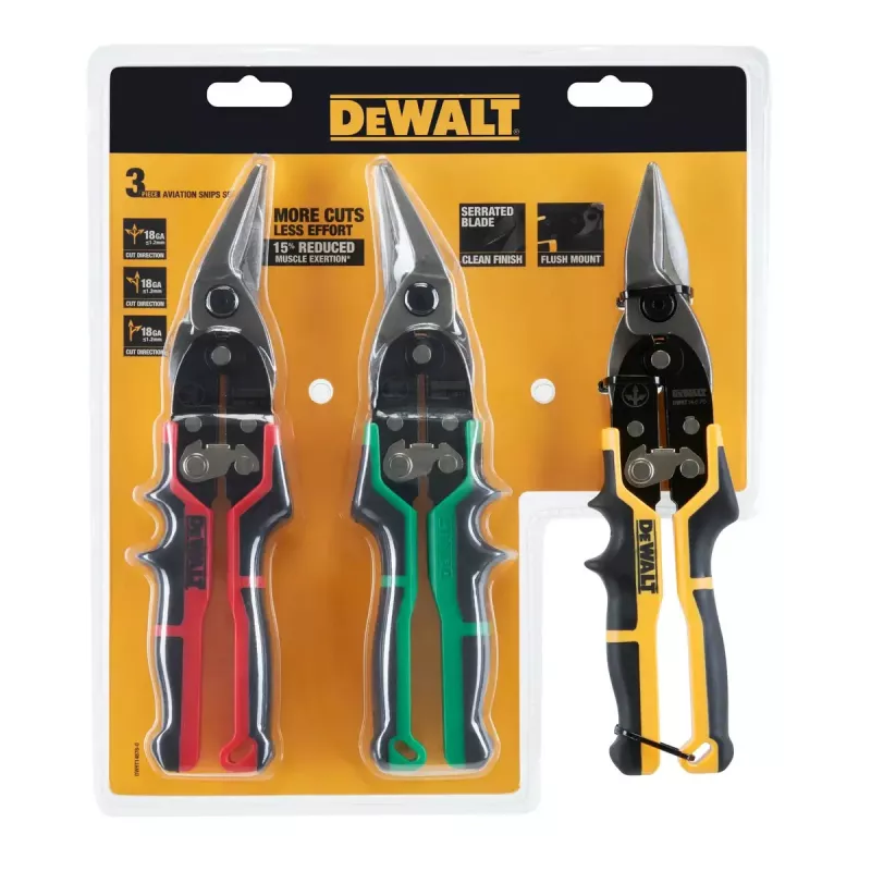 DeWALT DWHT14676-0 metāla šķēres, 3 gabalu komplekts