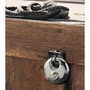 MASTER LOCK 70mm Nerūsējošā tērauda Disku Slēdzene ar Pilnībā Aizsargātu Važu
